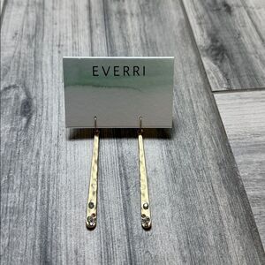 EVERRI gold tone diamond and rose gold stone drop earrings